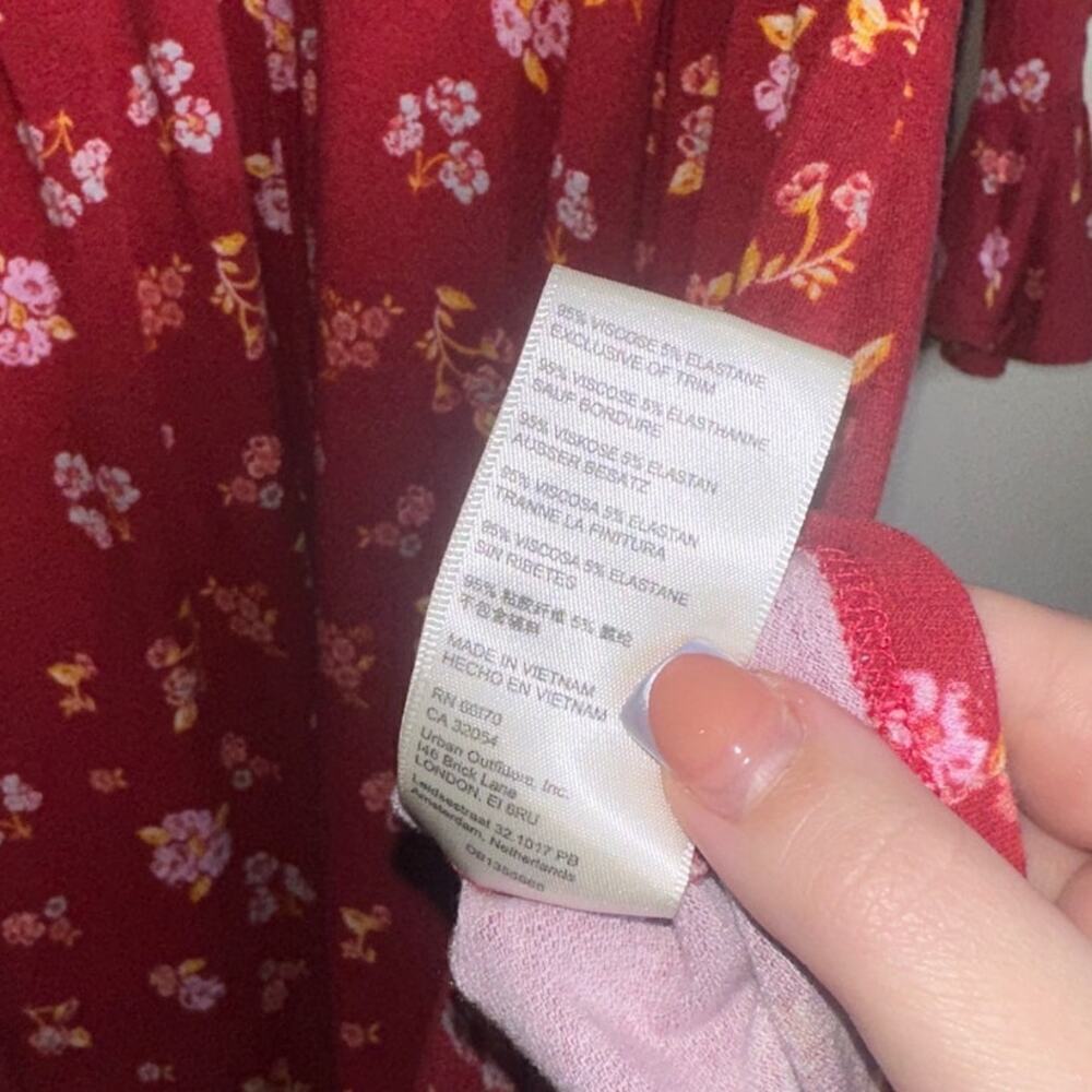 Free People Good Days Long Sleeve Mini Dress Pop Combo Floral Print Size Small - Picture 6 of 7